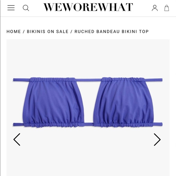 Ruched Bandeau Swim Suit Top - Picture 1 of 8